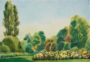 256. Josef Frank, watercolour, Regents Park.