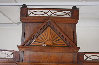 SKRIVSKÅP,Lorentz Nielsens stil, omkr 1800, Danmark.