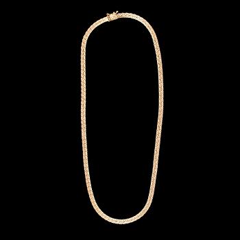 COLLIER, 18 k guld, fantasilänk. Vikt ca 19 gram.