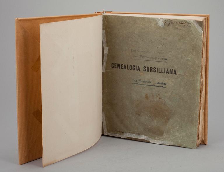 GENEALOGIA SURSILLIANA, utgiven i Helsingfors av J.C. Frenckell & Son, 1850.