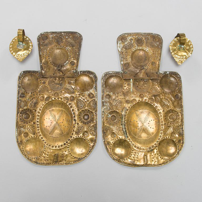 A pair of 19th century Baroque style wall sconces.