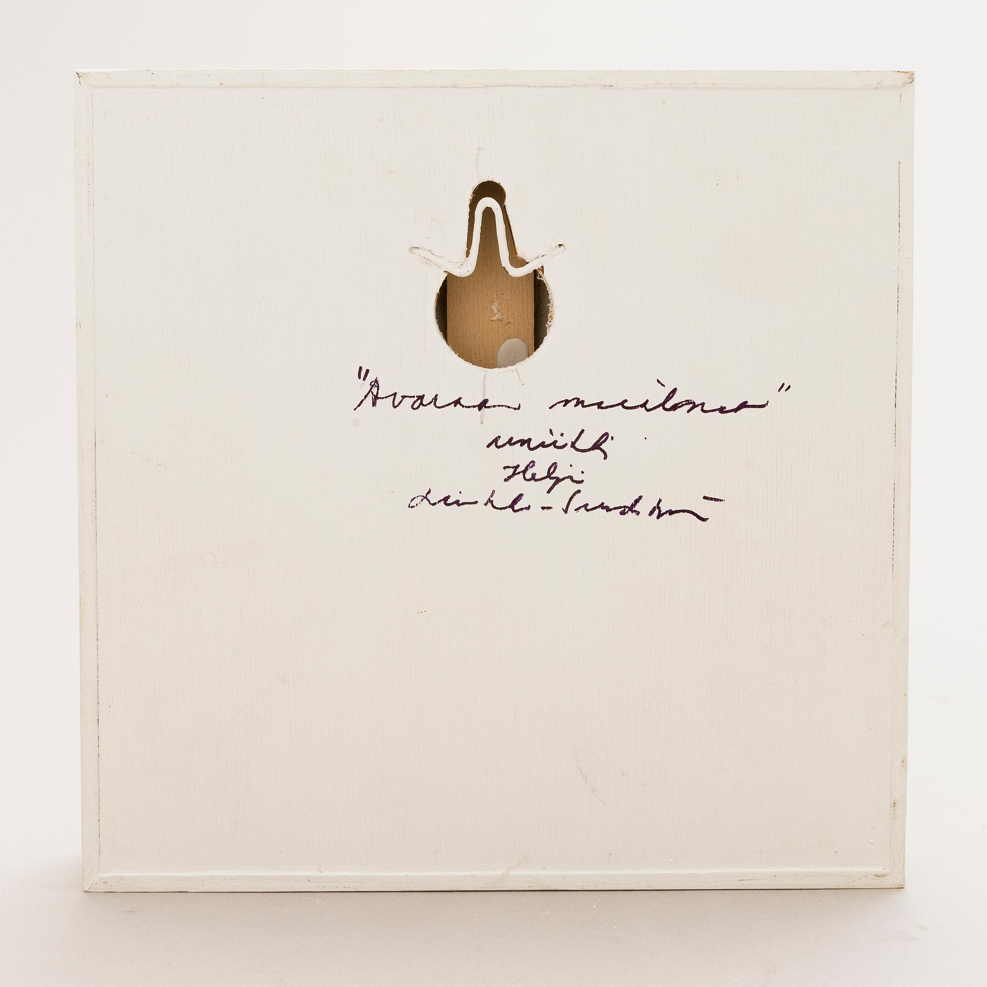 HELJÄ LIUKKO-SUNDSTRÖM, a unique relief signed, Heljä Liukko-Sundström 2015.