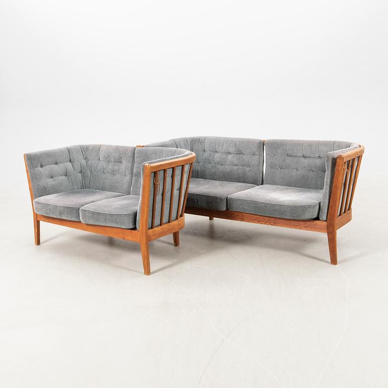 Wojtek Depka Carstens, sofas 2 pcs "Maria", Stouby Mobelfabrik, Denmark, late 20th century.