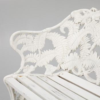 A garden sofa, Melins Metallgjuteri, Anderstorp, later part of the 20th century.