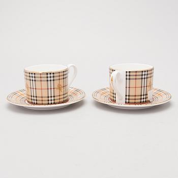 BURBERRY, KAHVIKUPPEJA, 8 kpl, posliinia, Englanti.