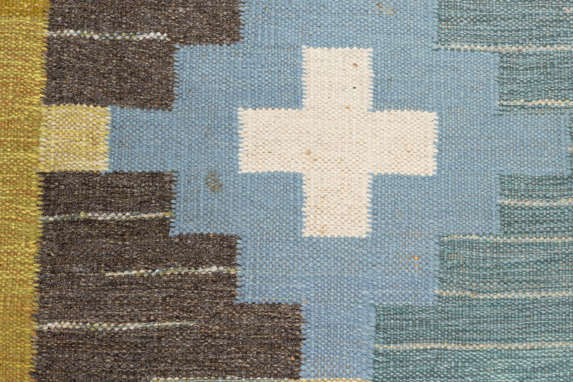 Rug, flat weave, signed GS, approx. 300 x 200 cm.