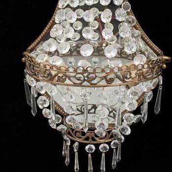 VÄGGLAMPETTER, ett par, Gustaviansk stil, omkring 1900-talets andra hälft.