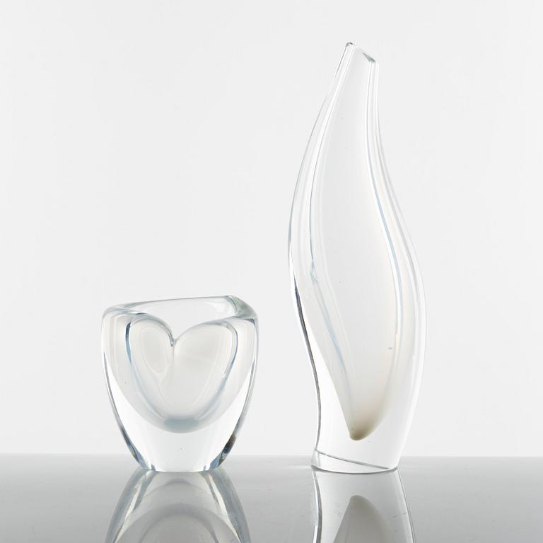 Tapio Wirkkala, vaser, 2 st, Iittala, Finland.