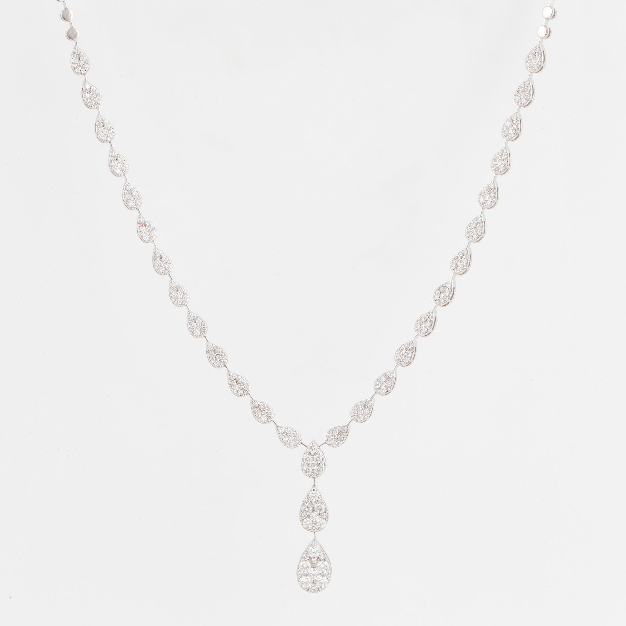 Brilliant-cut diamond necklace, 3,05 ct.