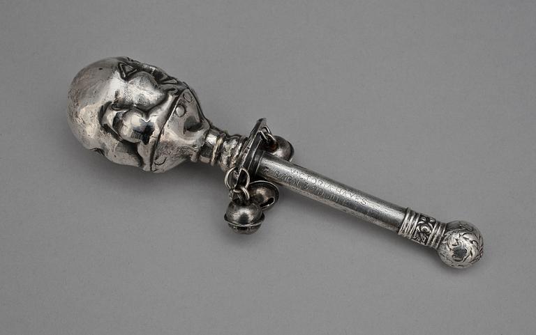 BARNSKALLRA, nysilver, England, 1800-tal.