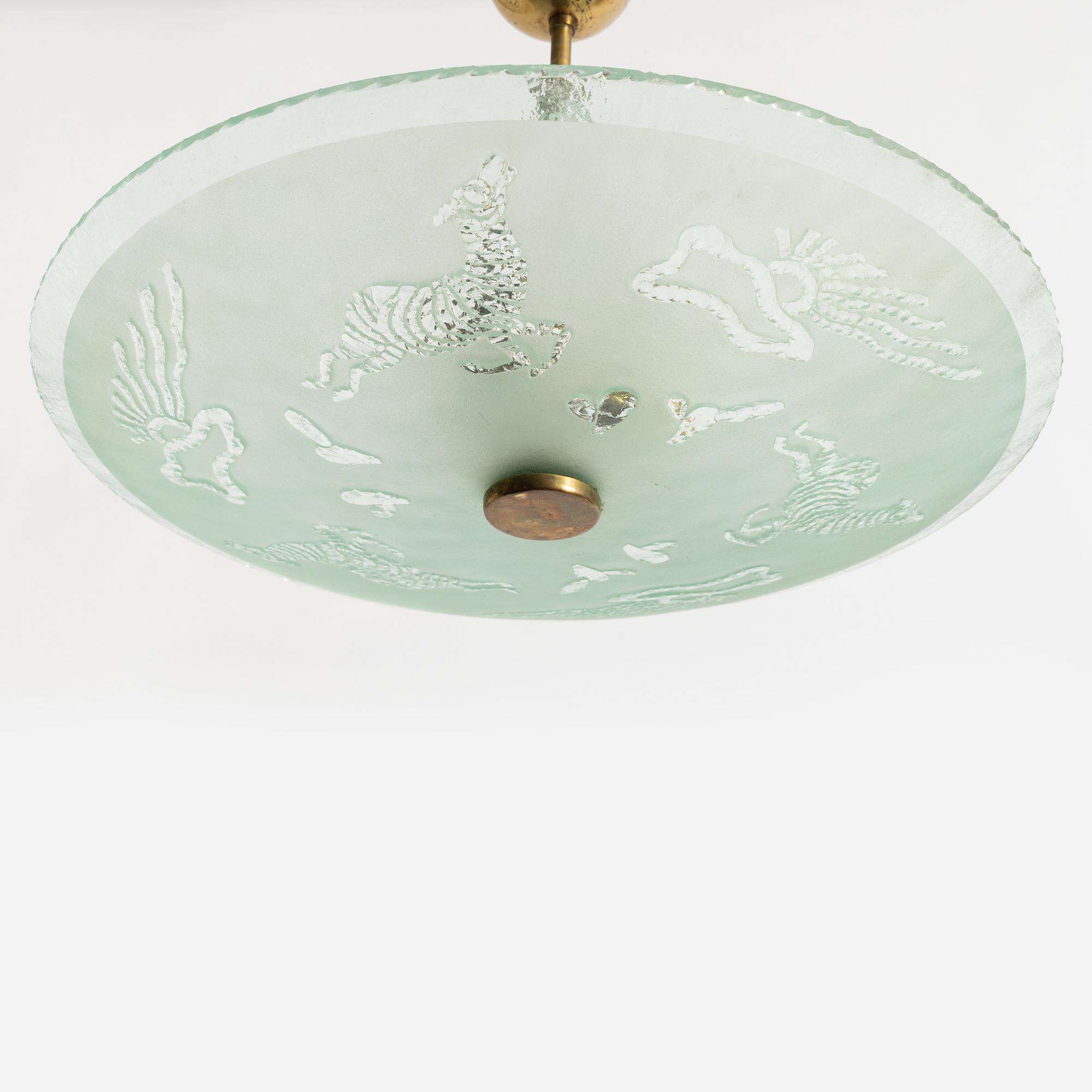 Ceiling lamp, Swedish Modern, 1930s/40s.