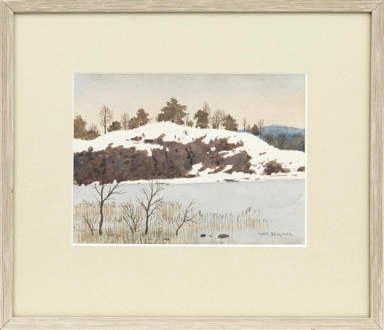 Oskar Bergman, Winter landscape.