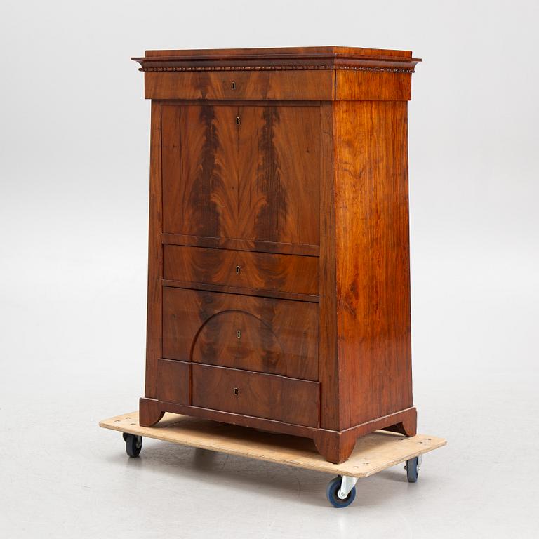 A Swedish Empire mahogany secretaire, Stockholm, first part of the 19th century.