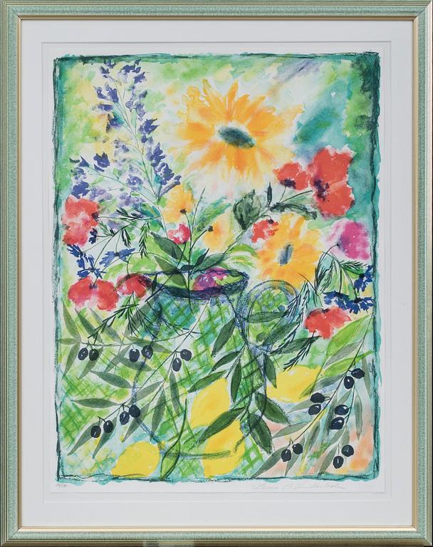 LENA LINDERHOLM, litografi, signerad och numrerad 58/190.