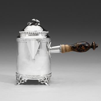 901. A Swedish 18th century silver milk-jug, mark of Stephan Halling, Örebro 1788.