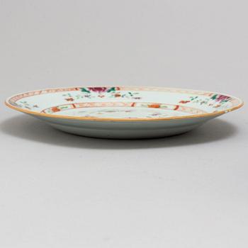 TALLRIKAR, 6 st, kompaniporslin. Qingdynastin, Qianlong (1736-95).