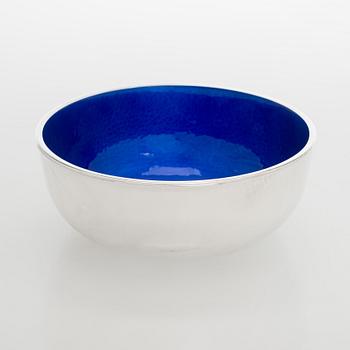 A sterling silver and enamel bowl, maker's mark of A. Tillander, Turku 2005.