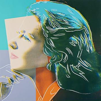 35. Andy Warhol, "Three portraits of Ingrid Bergman by Andy Warhol".