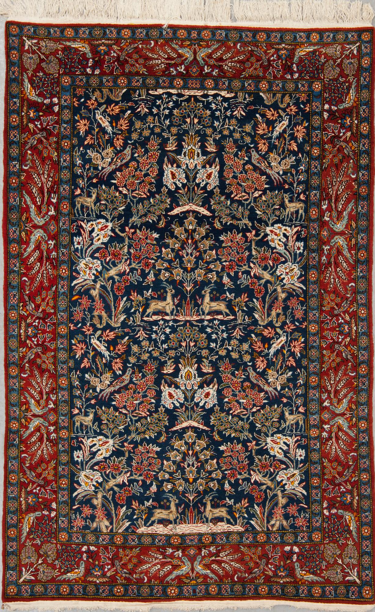 MATTA, old, Ghom, figural. Ca 211 x 136 cm.