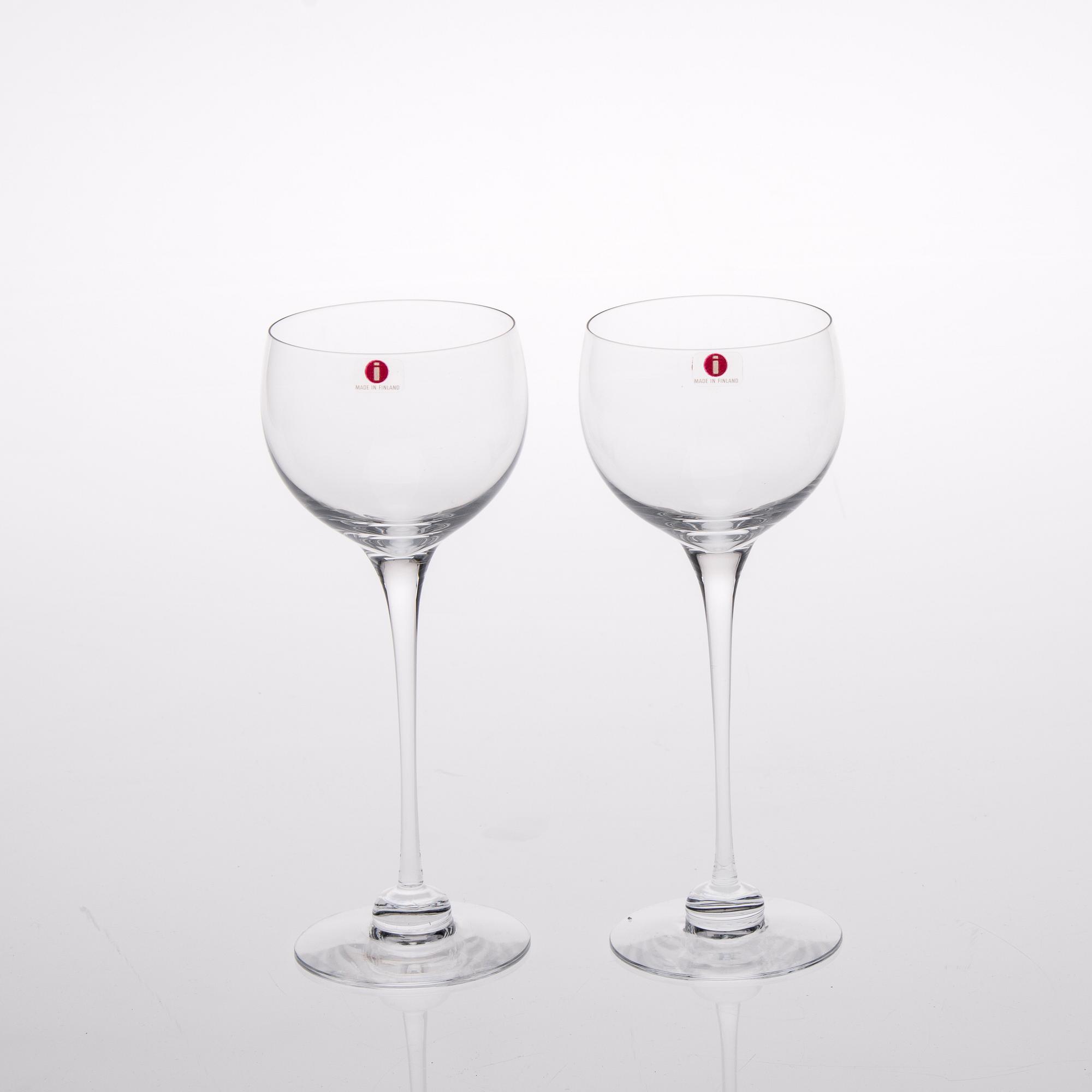 GLASSERVIS, 24 st + 9 st, bl a "Aurora", Heikki Orvola, Iittala, 1900-talets slut.