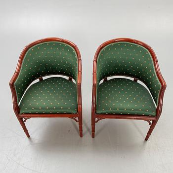 Armchairs / armchairs, a pair, Miranda of Sweden, late 20th century.