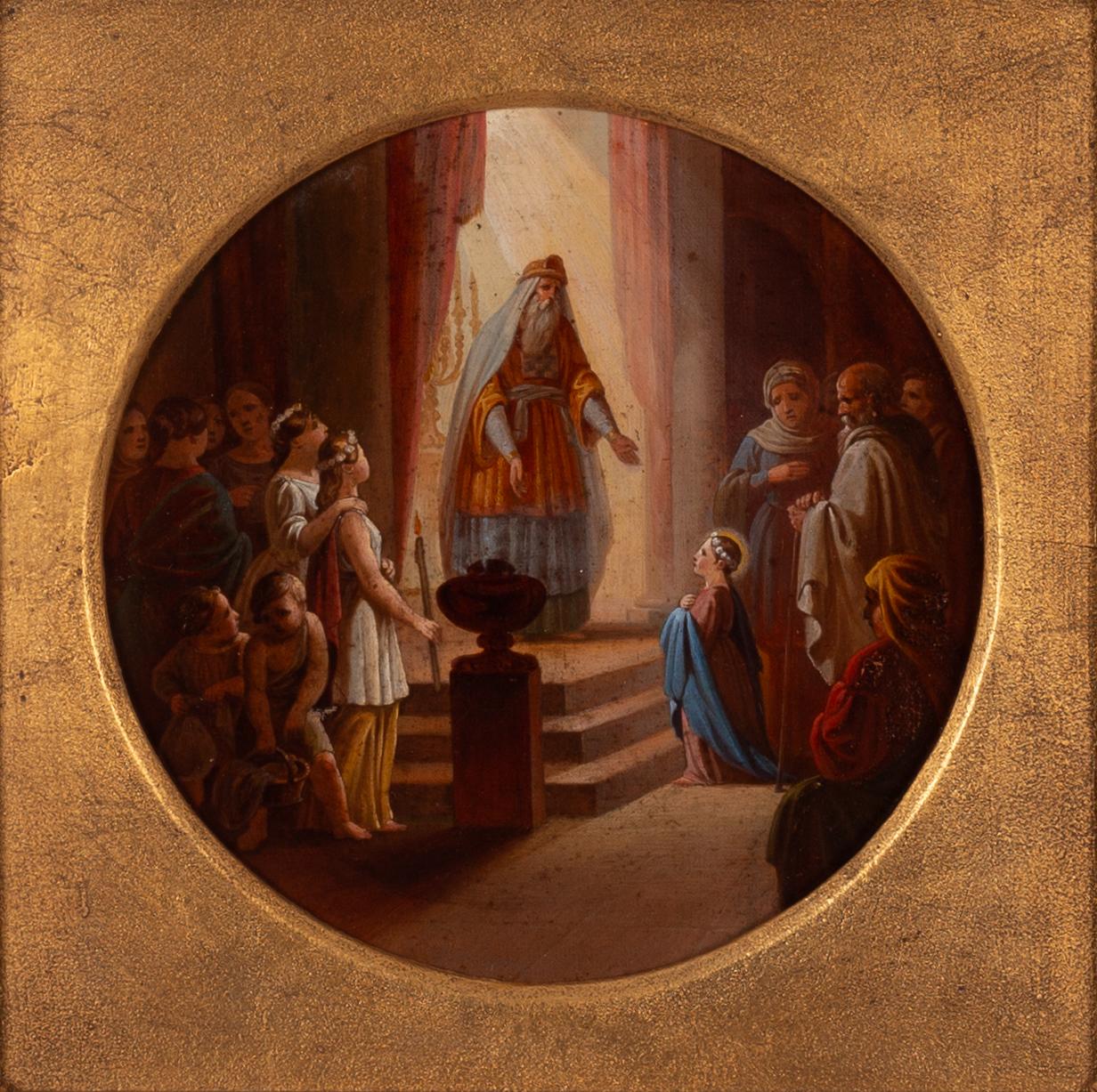 Unknown artist, 19th century, Jesus in the temple.