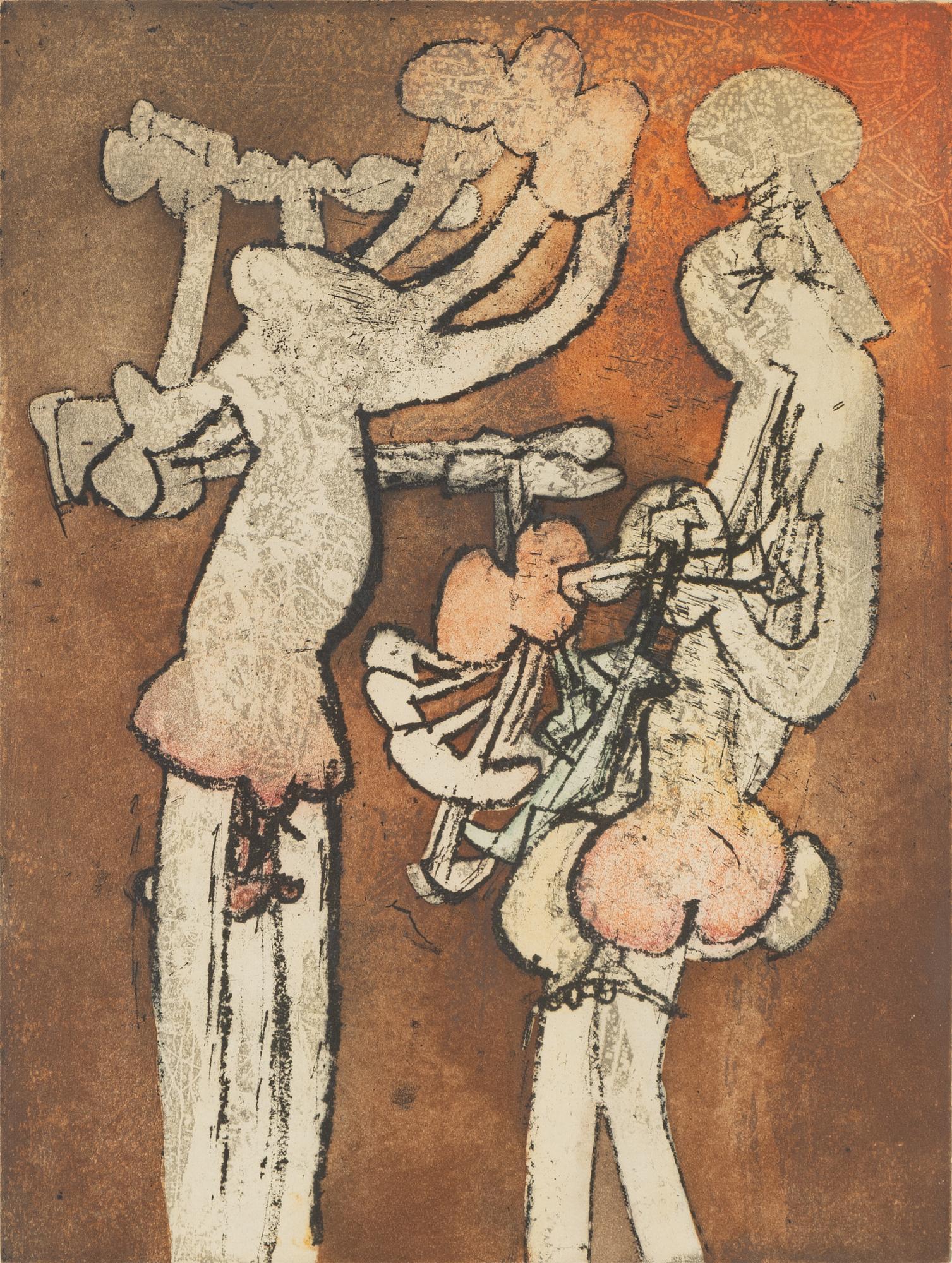 Roberto Matta, aquatint in colours, signed 35/95.