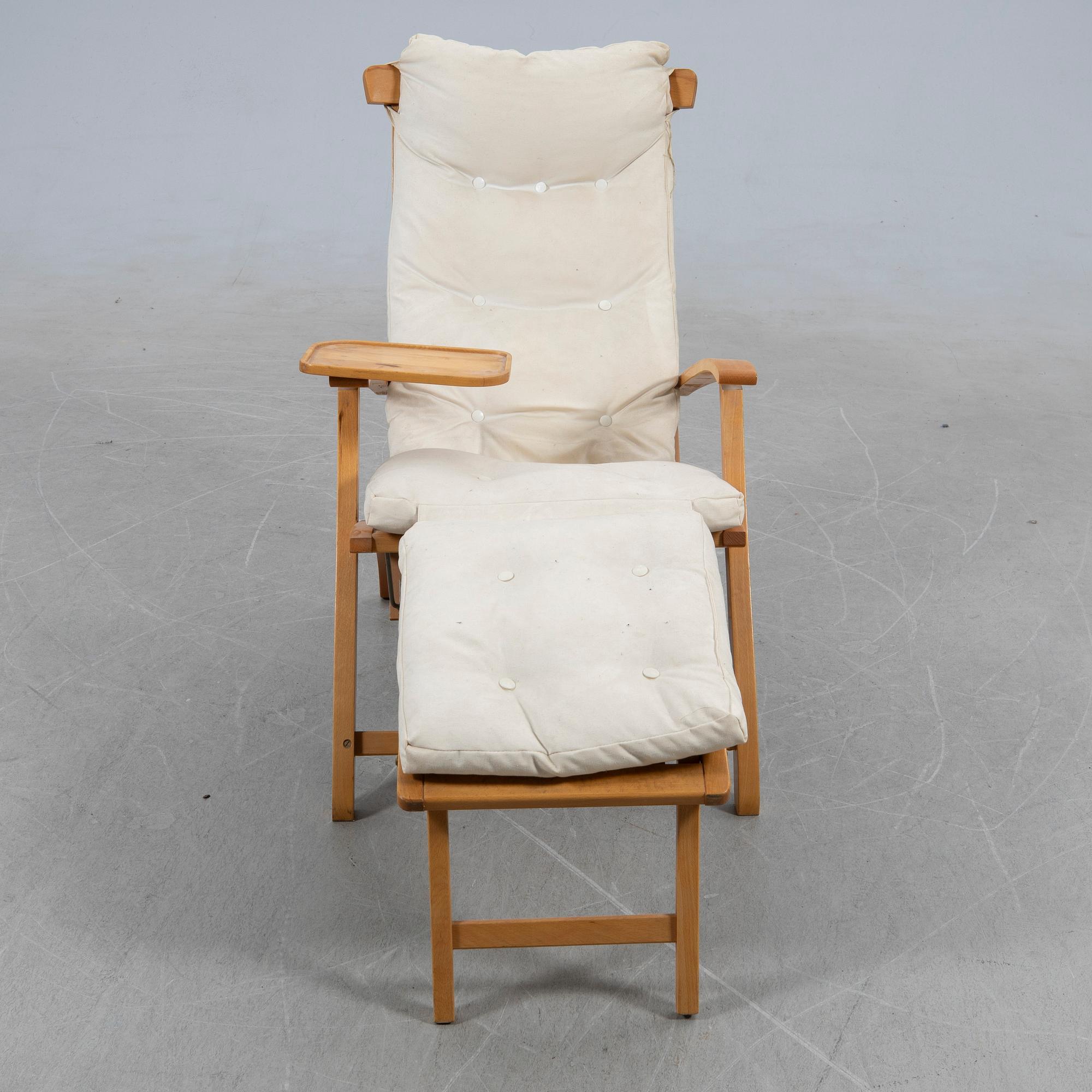 Deck chair, Brogrens, late 20th century.