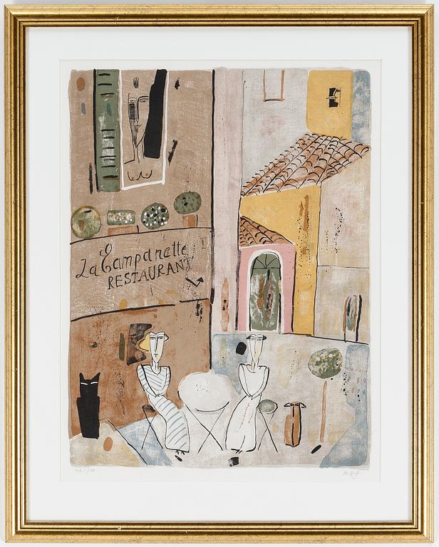 MADELEINE PYK, färglitografi, signerad och numrerad H.C 1/150.