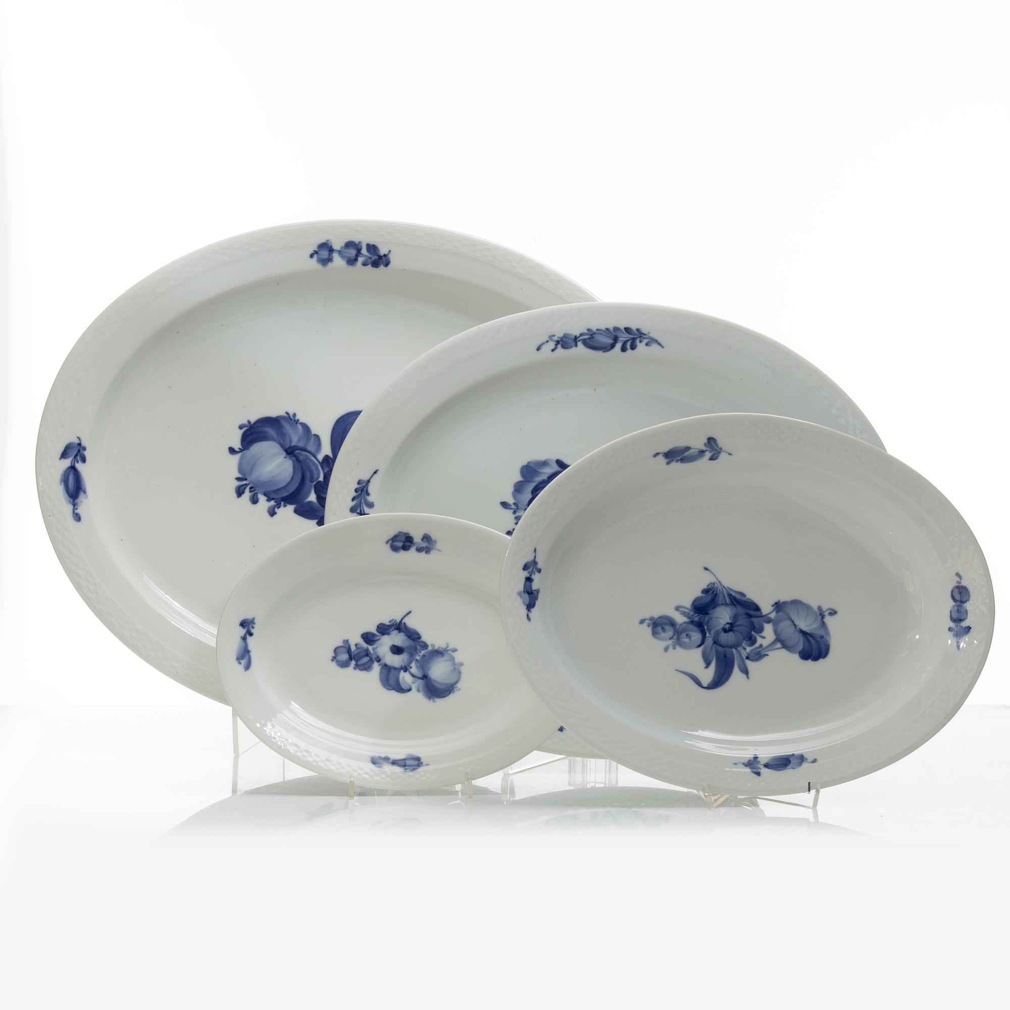 An 85-piece "Blå Blomst' porcelain dinner and cofee service, Royal Copenhagen, Denmark.