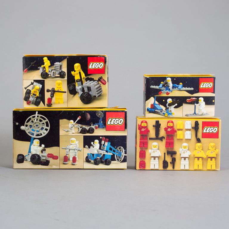 LEGO, 4 stycken rymd-set i förpackningar, 1983.