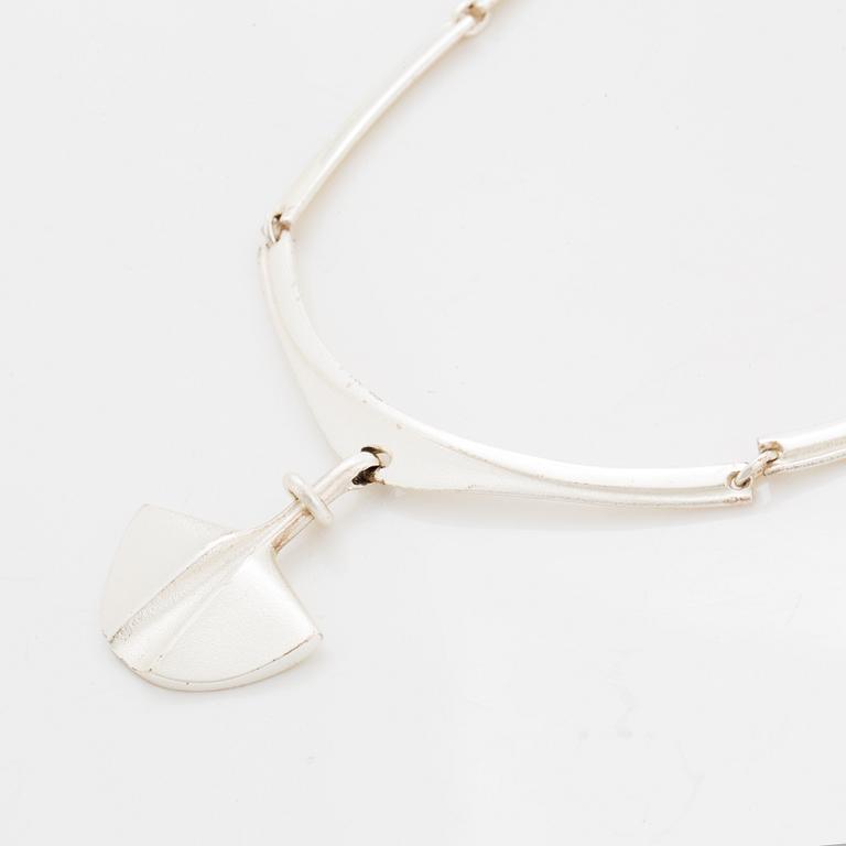 Zoltan Popovits, Lapponia necklace and brooch, silver 1988.