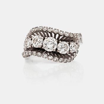 1240. A brilliant-cut diamond ring. Total carat weight circa 1.25 cts.