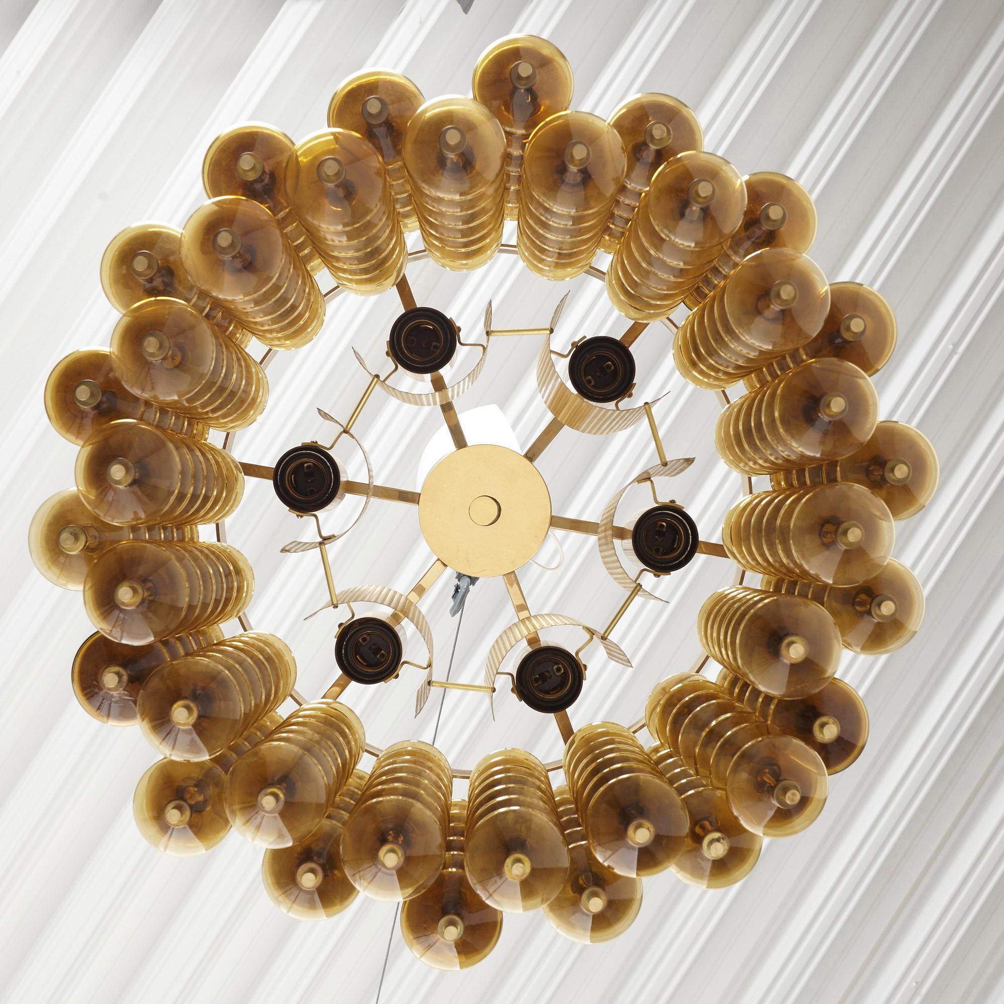 Hans-Agne Jakobsson, an "Estrella" ceiling lamp, model T580/H, Markaryd, Sweden 1960-70's.