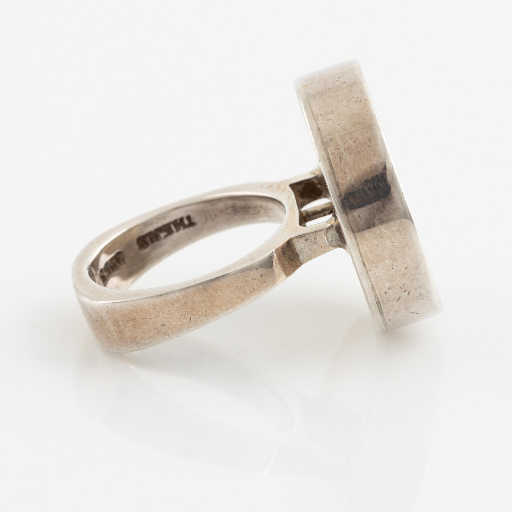 Jens christian thejls  silver, kinetic ying yang. Denmark 1960's.