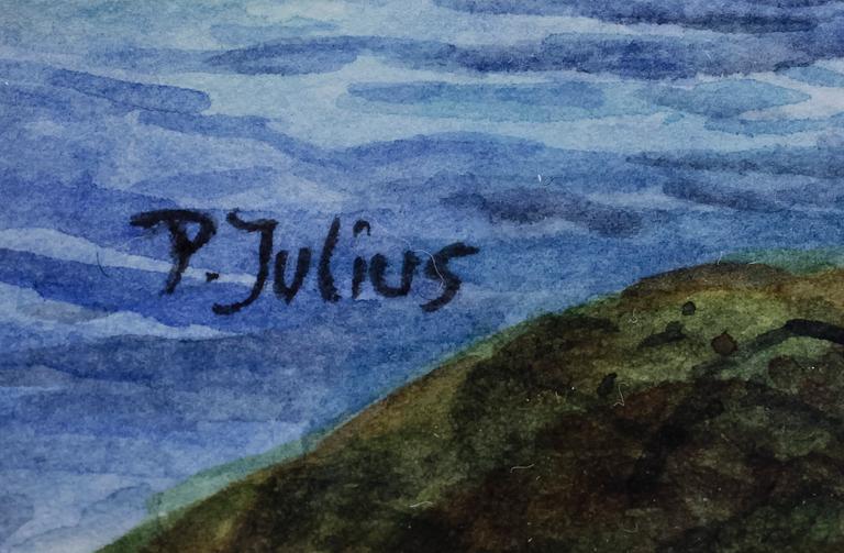 PER JULIUS, akvarell, sign.