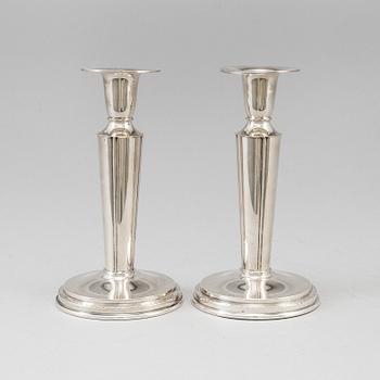 A PAIR OF SILVER CANDESTICKS by Tesi, Gothenburg 1958.