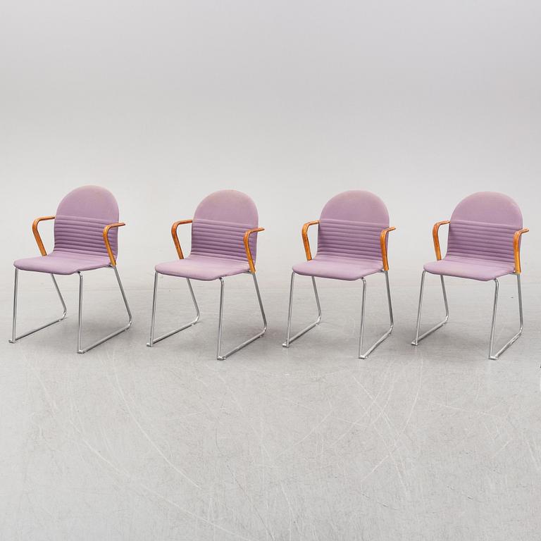 Kersti Sandin & Lars Bülow, karmstolar, 4 st, "Zig", 1980-tal.