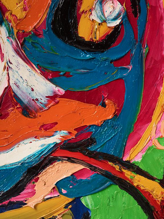 Karel Appel, ”Femme a la pipe”.