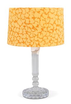 67. A GLASS TABLE LAMP,