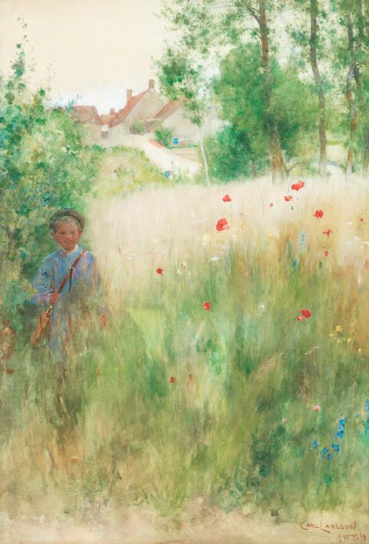 Carl Larsson, "Vallmor" / "Les coquelicots" (Poppies).