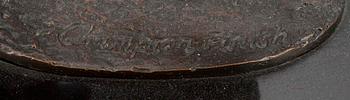 DAVID CORNELL, CHAMPION FINISH. Brons, sign. 1985.
