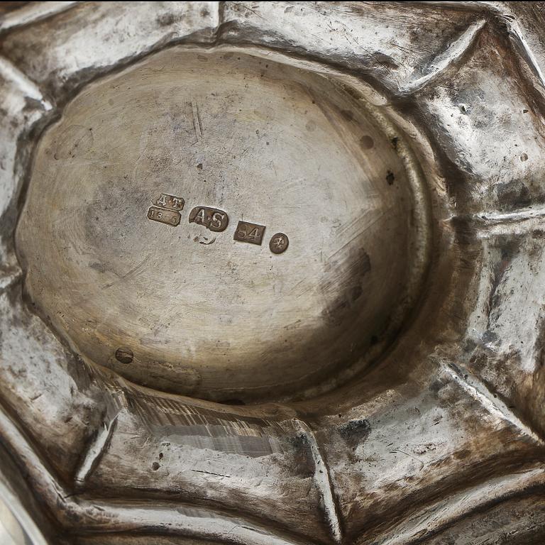 TESERVIS, 3 delar, silver, bl. a. Ivan Semenovich Gubkin, Moskva, 1845.