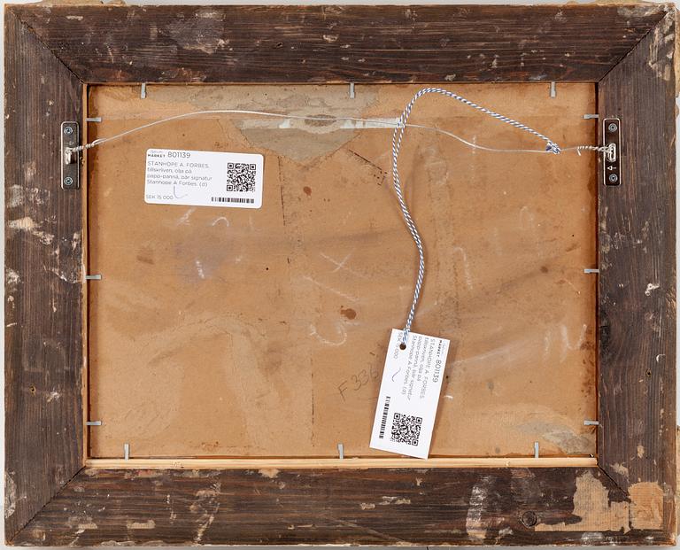 STANHOPE A. FORBES, attributed to, oil on paper-panel, bears signature Stanhope A Forbes.