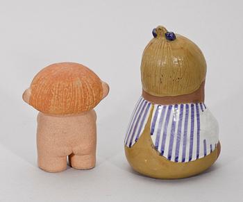 FIGURINER, 2 st, stengods, Lisa Larson, Gustavsberg.