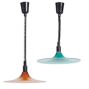 Venini, two 'Cinese' pendant lamps, model no. 834, by Studio Venini Italy, 1960s.