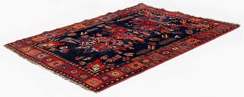 Matta, antik Afshar, sydöstra Iran, ca 206 x 156 cm.