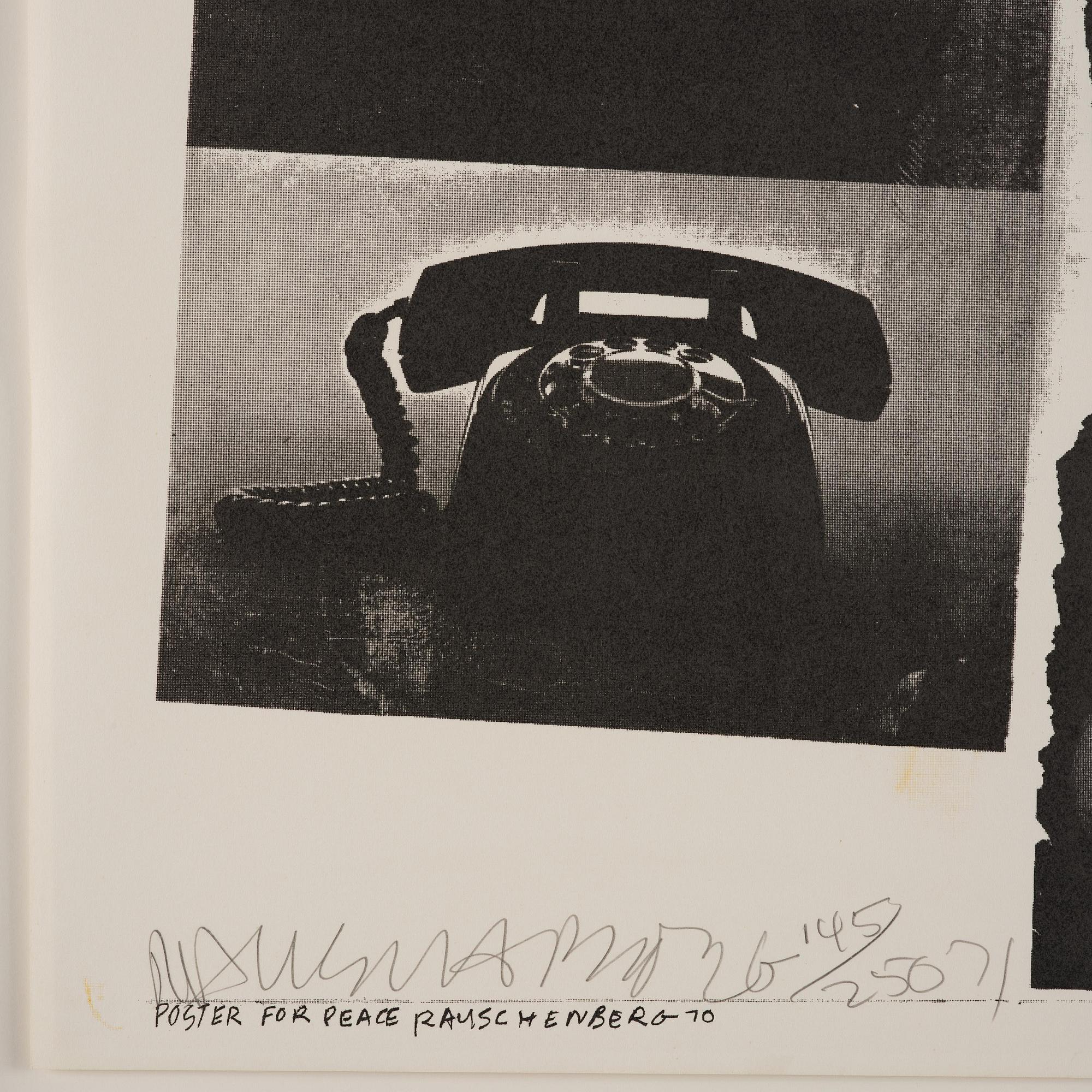 Robert Rauschenberg, "Poster for peace Rauschenberg 70".