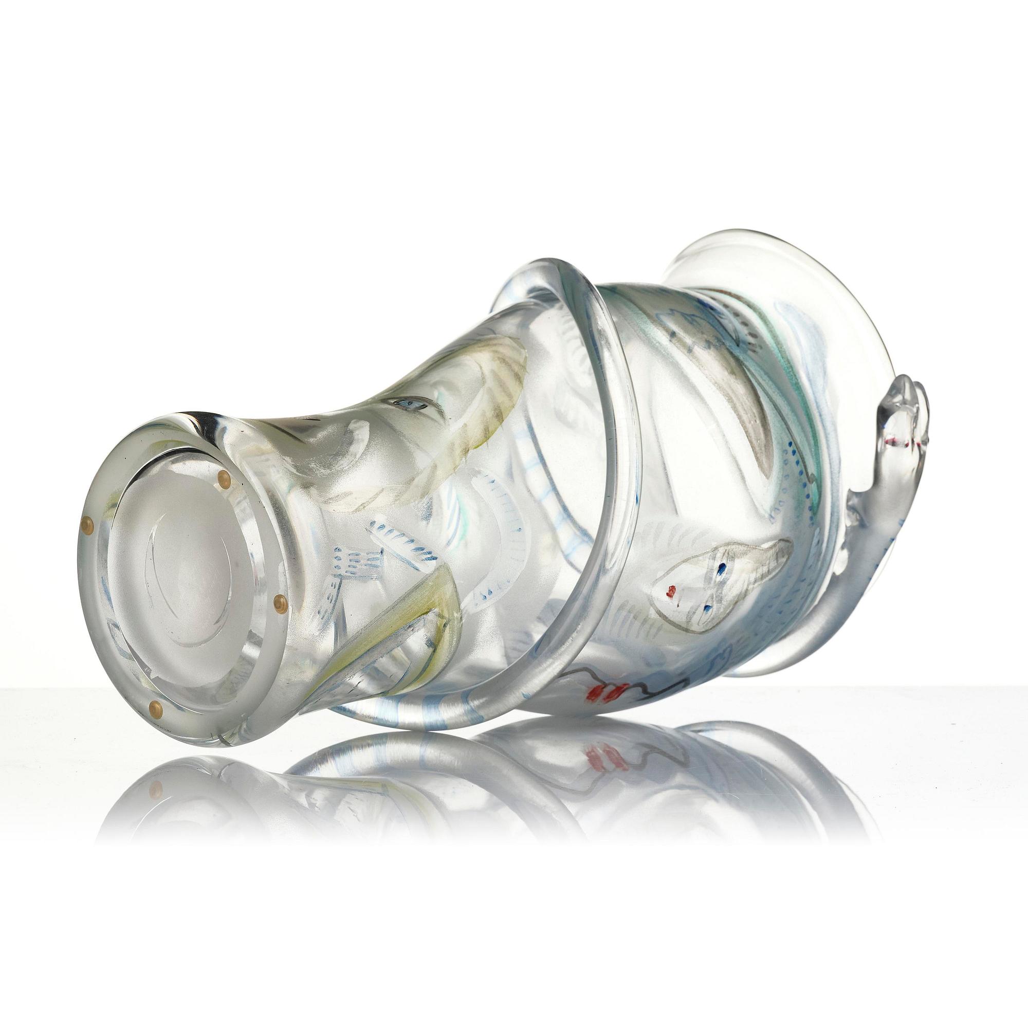 Ulrica Hydman-Vallien, a glass vase, Kosta Boda, Sweden 1988.
