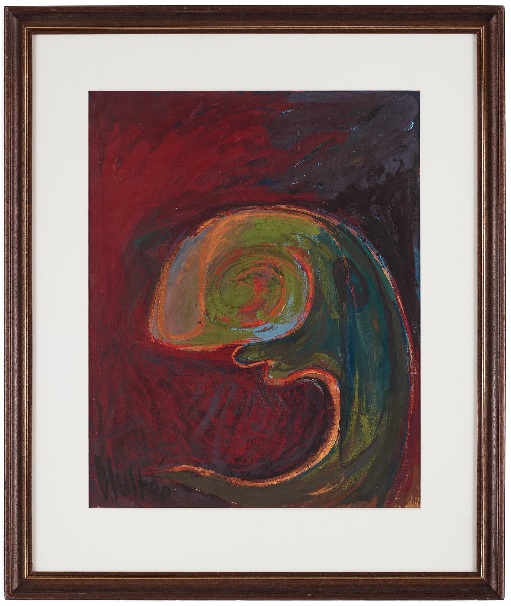 CO Hultén, gouache, signerad och utförd 1940.